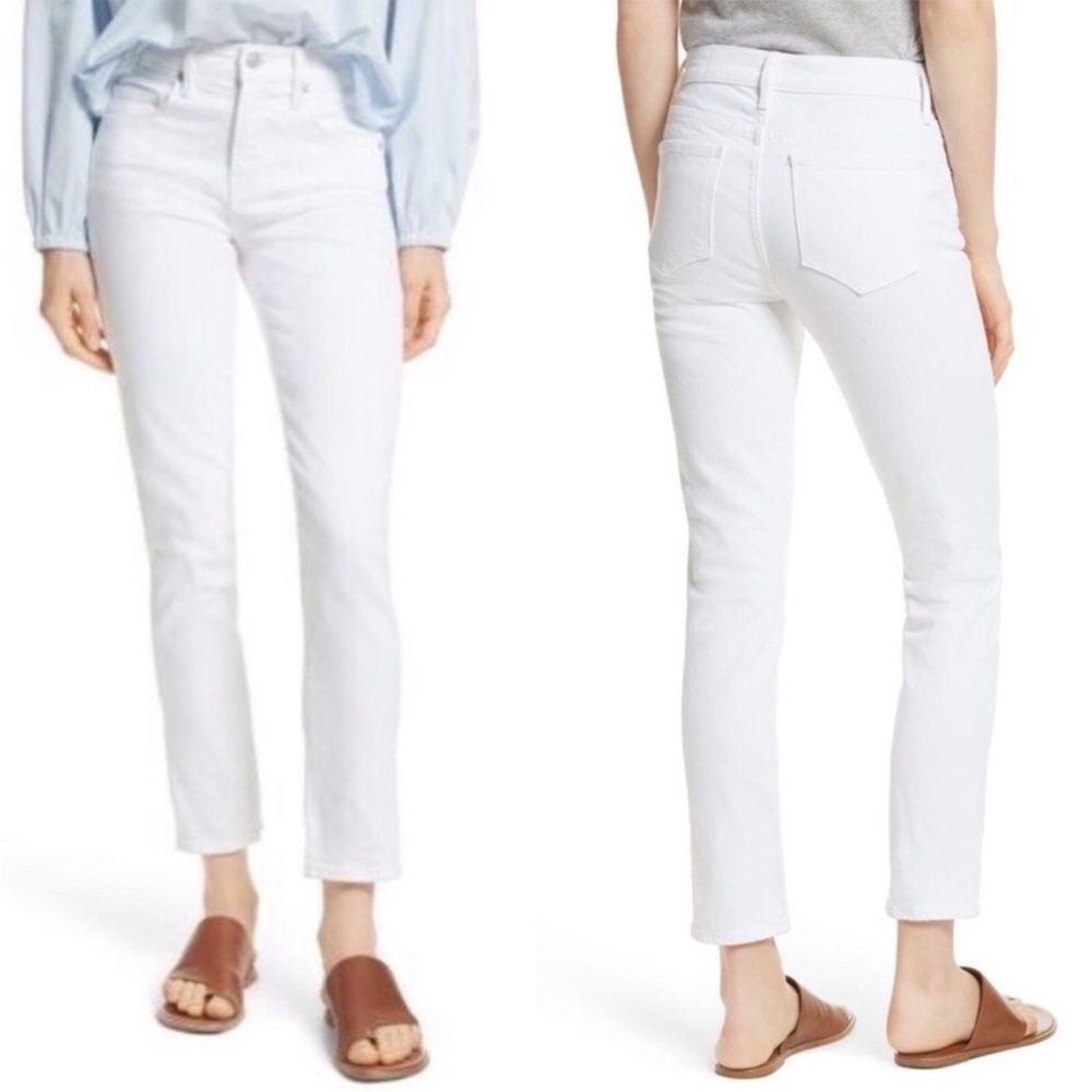 Vince White Cropped Skinny Ankle Jeans Women’s Size 28 Stretch Denim